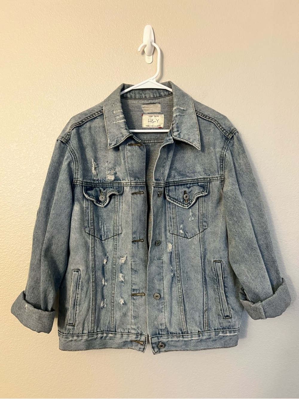H&Y Light Wash Denim Jacket Women’s | Size L